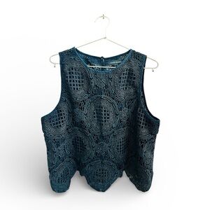 Banana Republic Lace Overlay Sleeveless Top